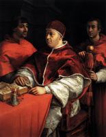 Pope Leo X with Cardinals Giulio de’ Medici and Luigi de’ Rossi