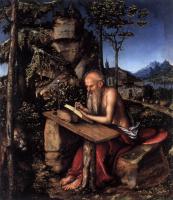 St Jerome Writing in a Landscape