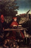 Cardinal Albrecht of Brandenburg as St Jerome in a Landscape