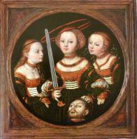 Judith with the head of Holofernes and two female companions