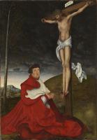 Cardinal Albrecht of Brandenburg kneeling before Christ on the cross